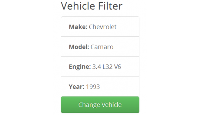 Vehicle Year Make Model Engine Filter for OpenCart v1.5.x - v3.0.x