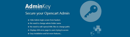 Admin Key - Secure Your OpenCart Admin Access
