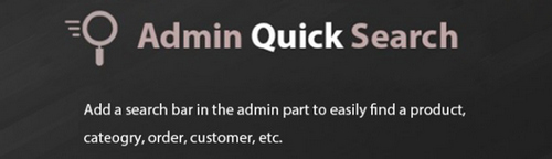 Admin Quick Search OpenCart v.1.2.1