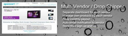Multi Vendor / DropShipper OpenCart v1.5.6, v2.x
