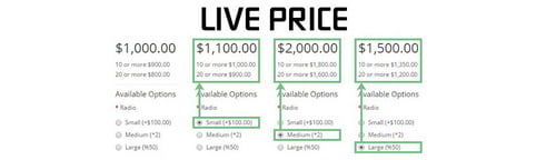 Live Price (update price on fly)