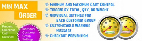 Min/Max Order Limits - Per Customer Group OpenCart