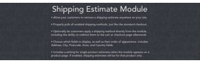 Shipping Estimate Module 