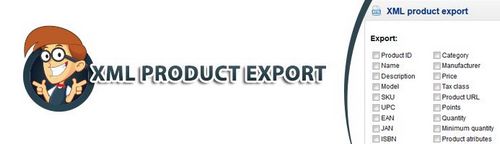 XML Products Export OpenCart 1.5.x, 2.x 