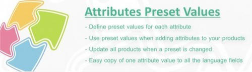 Attributes Preset Values OpenCart v1.6