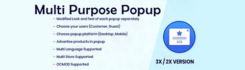 Multi Purpose Popup - Advertisement Popup OpenCart